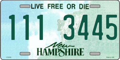 NH license plate 1113445