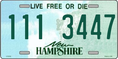 NH license plate 1113447