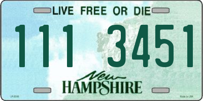 NH license plate 1113451
