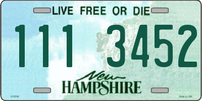 NH license plate 1113452