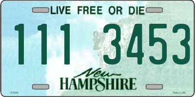 NH license plate 1113453