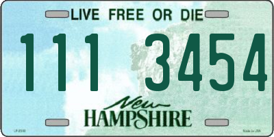 NH license plate 1113454