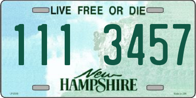NH license plate 1113457