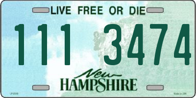 NH license plate 1113474