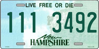 NH license plate 1113492