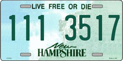 NH license plate 1113517