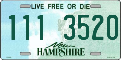 NH license plate 1113520