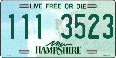 NH license plate 1113523