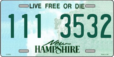 NH license plate 1113532