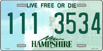 NH license plate 1113534