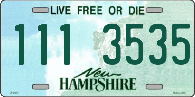 NH license plate 1113535