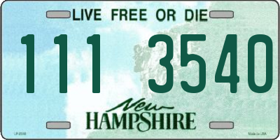 NH license plate 1113540