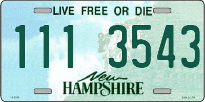 NH license plate 1113543