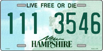 NH license plate 1113546