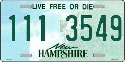 NH license plate 1113549