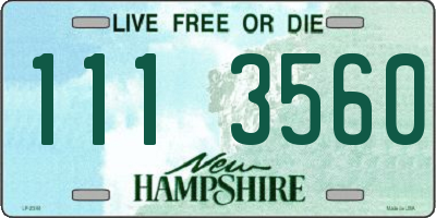 NH license plate 1113560