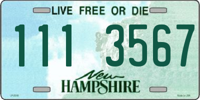 NH license plate 1113567