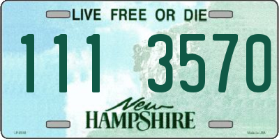 NH license plate 1113570