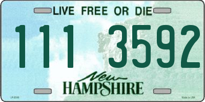 NH license plate 1113592