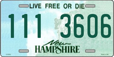 NH license plate 1113606