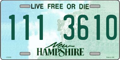 NH license plate 1113610