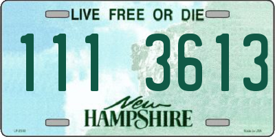 NH license plate 1113613