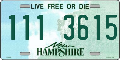 NH license plate 1113615