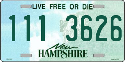 NH license plate 1113626