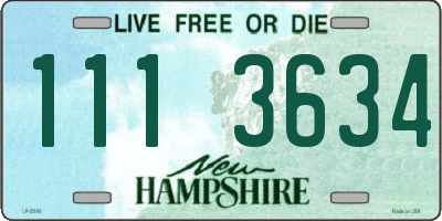 NH license plate 1113634