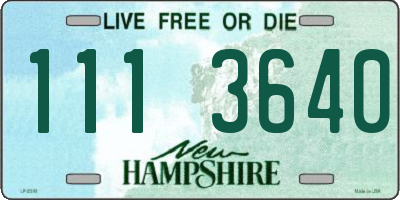 NH license plate 1113640