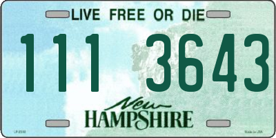 NH license plate 1113643