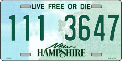NH license plate 1113647
