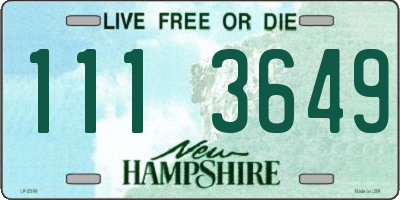 NH license plate 1113649
