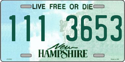 NH license plate 1113653