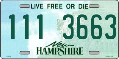 NH license plate 1113663