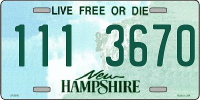NH license plate 1113670