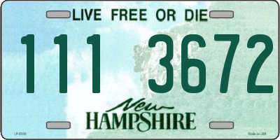 NH license plate 1113672