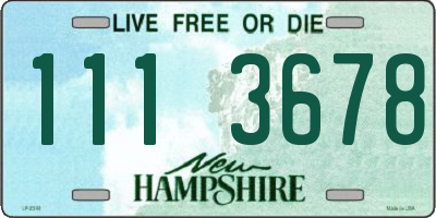 NH license plate 1113678