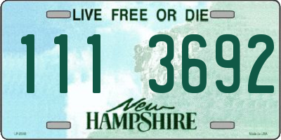 NH license plate 1113692