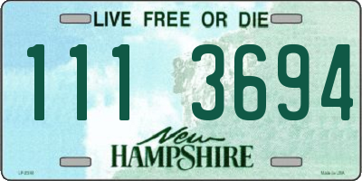 NH license plate 1113694