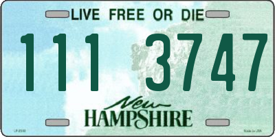 NH license plate 1113747