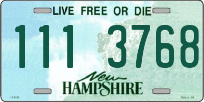 NH license plate 1113768