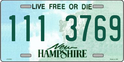 NH license plate 1113769