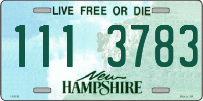 NH license plate 1113783