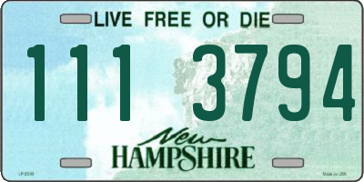 NH license plate 1113794