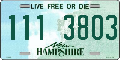 NH license plate 1113803