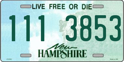 NH license plate 1113853