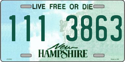 NH license plate 1113863