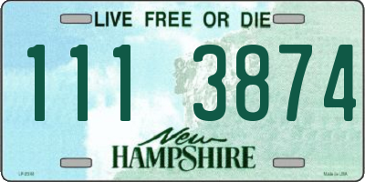 NH license plate 1113874
