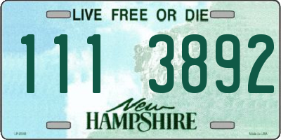 NH license plate 1113892